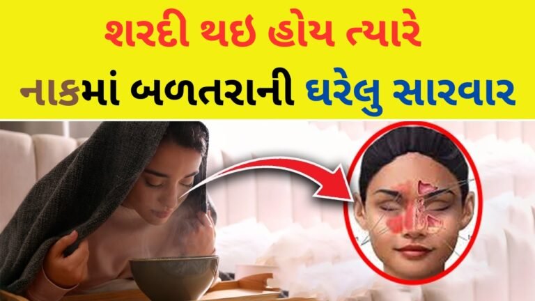 શરદી થઇ હોય ત્યારે નાકમાં બળતરાની ઘરેલુ સારવાર